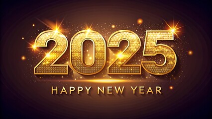 festive wallpaper featuring a Happy New Year 2025 design, JPG, AI GENERATED	