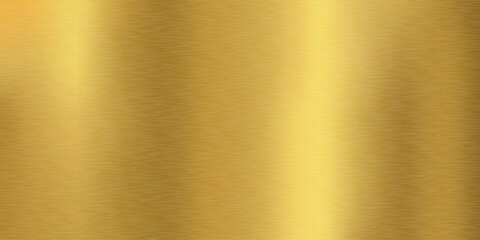 Gold fine brushed steel metal texture. Gold texture with fine brush steel. Polished golden textured background. Metal gold wallpaper. Vector illustration