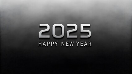 happy new year 2025 with a classic minimalist design,, JPG, AI GENERATED