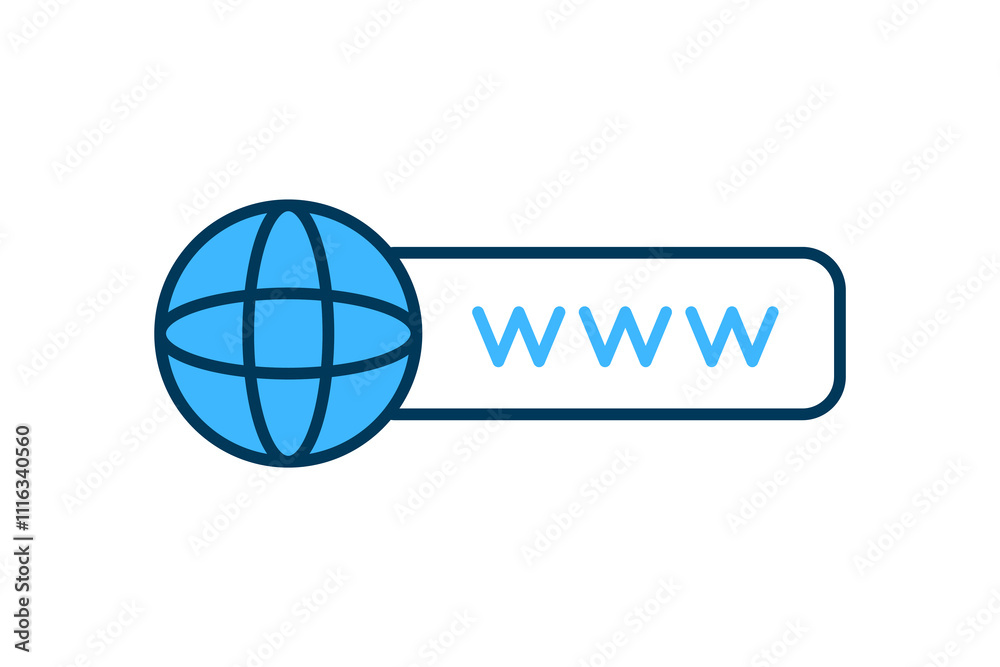 Poster web search icon. icon related to search. suitable for web site, app, user interfaces. flat line icon