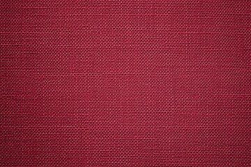 Fototapeta premium Close-up of dark red woven fabric texture.