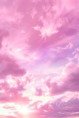 Fototapeta premium Clouds and sun at twilight.