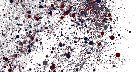 Abstract Red Blue Grey Dots Scattered Background