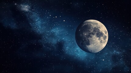 Obraz premium Photo of moon on a dark background