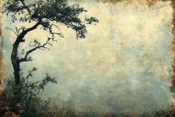 vintage photograph with a distressed texture, light leaks, and film grain, encapsulating nostalgia with a vignette border that enhances its aged character