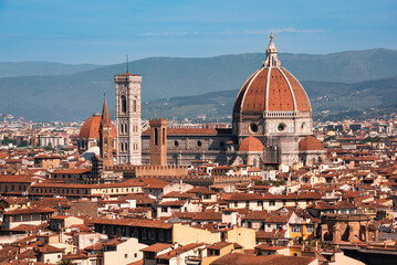 Obraz premium Panoramic view of dome in Florence city, Italy