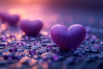 Fototapeta premium Love and glittering heart. Valentine's day. 