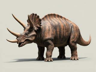 Fototapeta premium Triceratops on a blank background