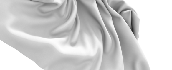 White Fabric Drape, Abstract Texture, Smooth Flow