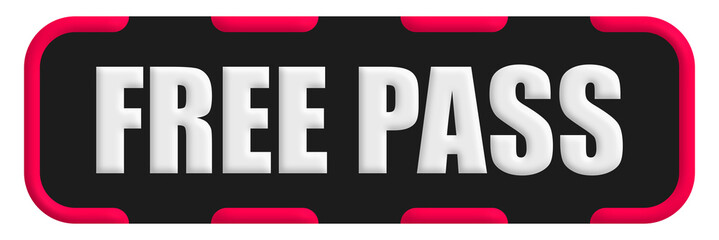Obraz premium Free Pass Stamp Seal, Black Background Free Pass Word Rubber Stamp Banner Design Element