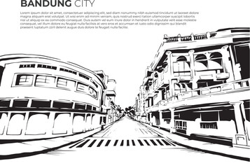 Building and landmarks of Bandung City, West Java, Indonesia