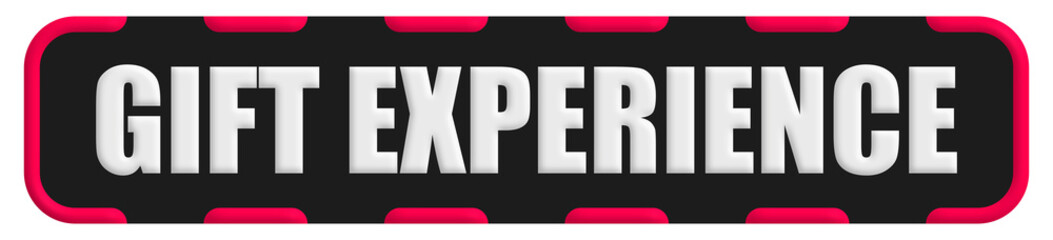 Fototapeta premium Gift Experience Stamp Seal, Black Background Gift Experience Word Rubber Stamp Banner Design Element