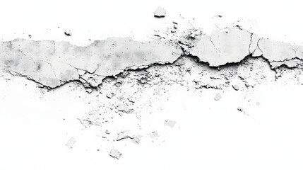 Obraz premium rough texture of concrete with natural cracks and uneven patches, isolated on a seamless