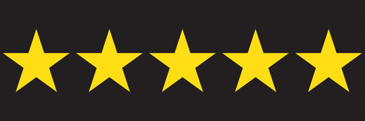 Fototapeta premium Five stars icon Vector on transparent background. eps 10.