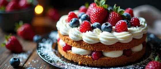 Black Forest Cake Dessert, Elegant, Gourmet, Delicious, Festive,  Luxury,  High-End,  Sweet Treat,  Birthday, Celebration,  Anniversary