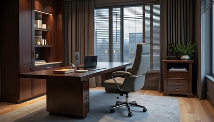 Modern elegance _ A luxurious director's cabin feat.