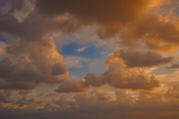 Sunset sky with clouds