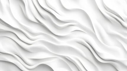 Obraz premium texture of wrinkled paper in natural white with visible creases, photorealistic on a white background
