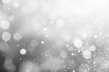 Abstract White Background with Blurred Bokeh Lights in Motion