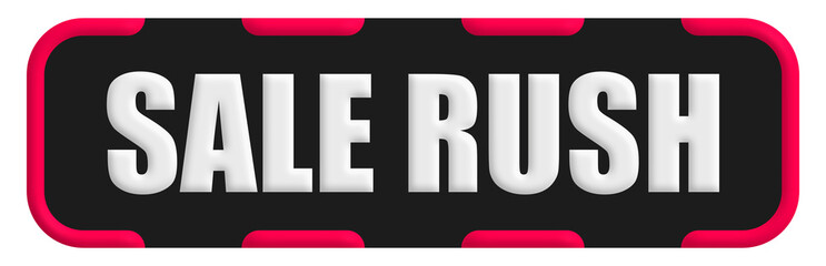 Obraz premium Sale Rush Stamp Seal, Black Background Sale Rush Word Rubber Stamp Banner Design Element