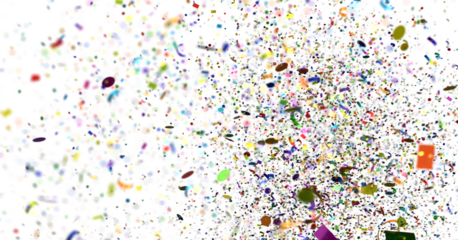 Abstract 3D render of colorful circles scattered on a white background.  Perfect for design, technology, and celebration themes.