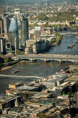 Obraz premium Cityscape with houses and skyscrapers in london england