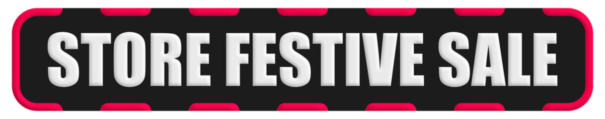 Obraz premium Store Festive Sale Stamp Seal, Black Background Store Festive Sale Word Rubber Stamp Banner Design Element