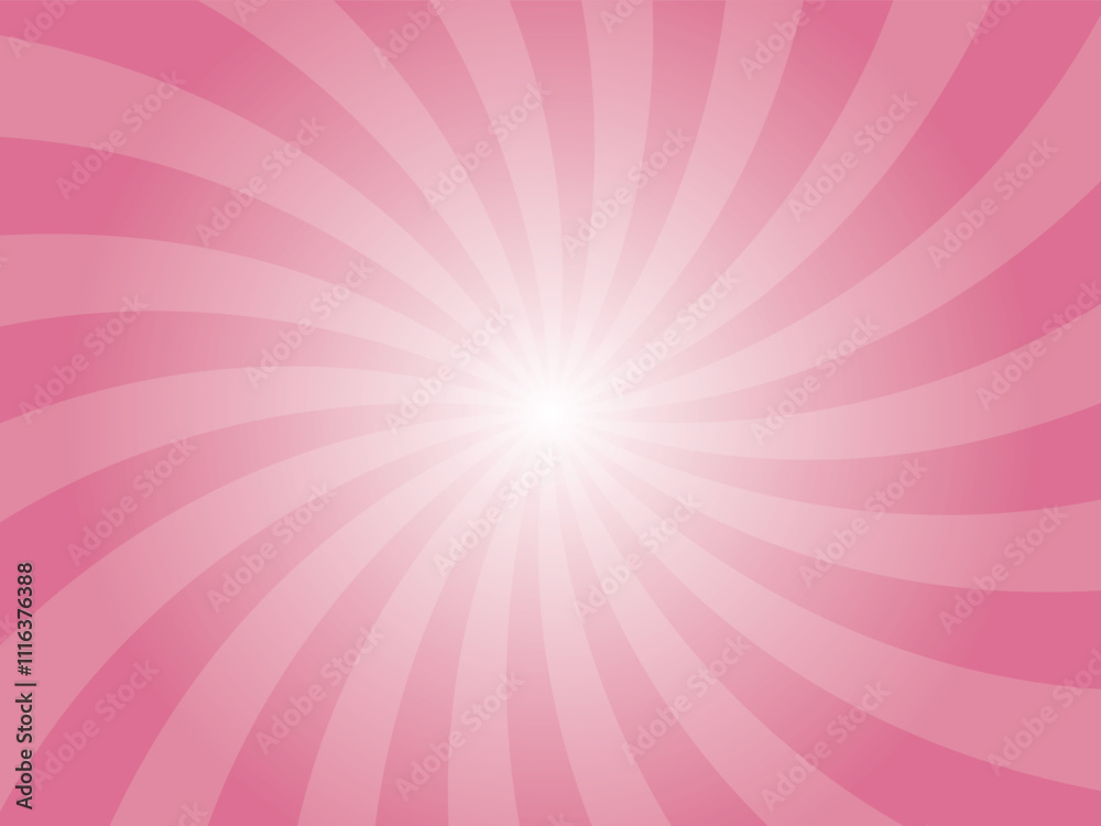 Poster abstract background with rays retro starburst rays. swirl pale violet red color sunburst background 