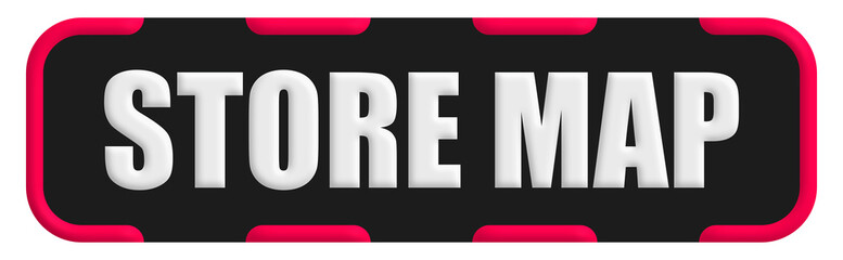 Obraz premium Store Map Stamp Seal, Black Background Store Map Word Rubber Stamp Banner Design Element