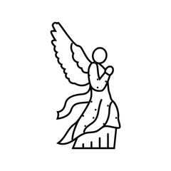 ice sculpture winter line icon vector. ice sculpture winter sign. isolated contour symbol black illustration