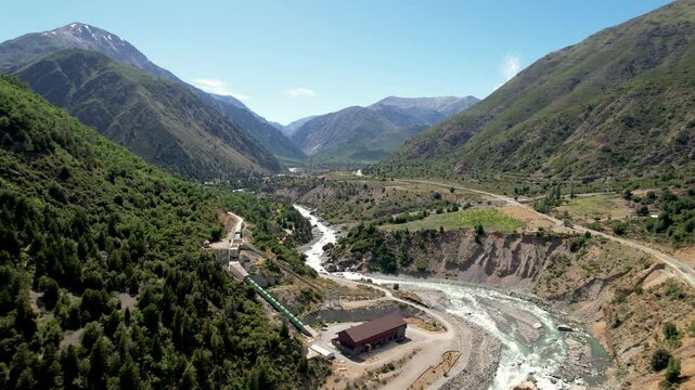 Aerial view of the "Central Hidroel&eacute;ctrica La Mina"