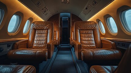 Luxurious Private Jet Interior Cabin Seats