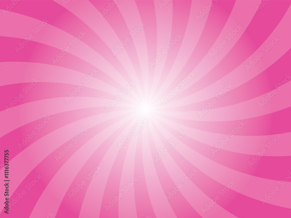 Aufkleber Abstract background with rays retro starburst rays.  Swirl Razzle Dazzle Rose color sunburst background vector illustration pattern beam rays. Spiral radial striped backdrop. Vector illustration.