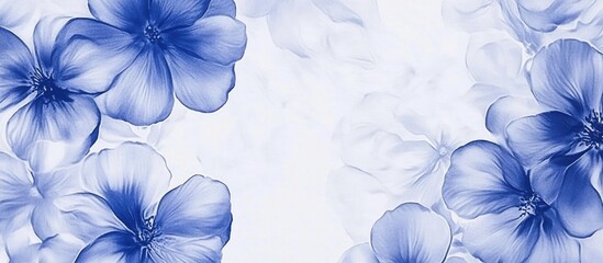 Floral backdrop with vibrant blue spring flowers ideal for adding personalized text or branding in elegant designs.