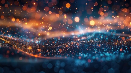 Obraz premium Abstract Blue and Orange Glitter Background