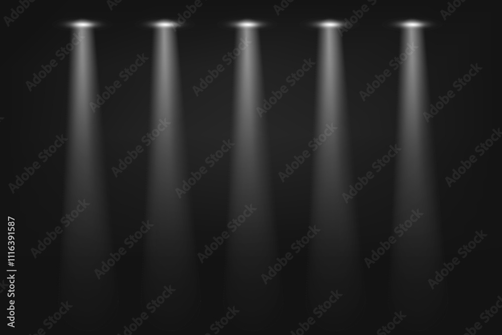 Leinwandbilder illuminated stage with white projector. abstract vector background