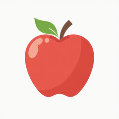red apple icon isolated on white