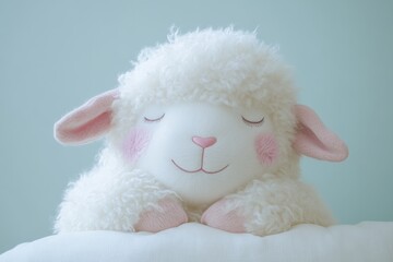 A plush sheep promotes relaxation for better sleep hygiene