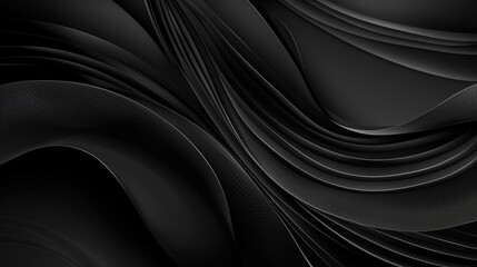 Black Abstract Background. Luxurious Line Conceptual Illustration for Web and Website Design