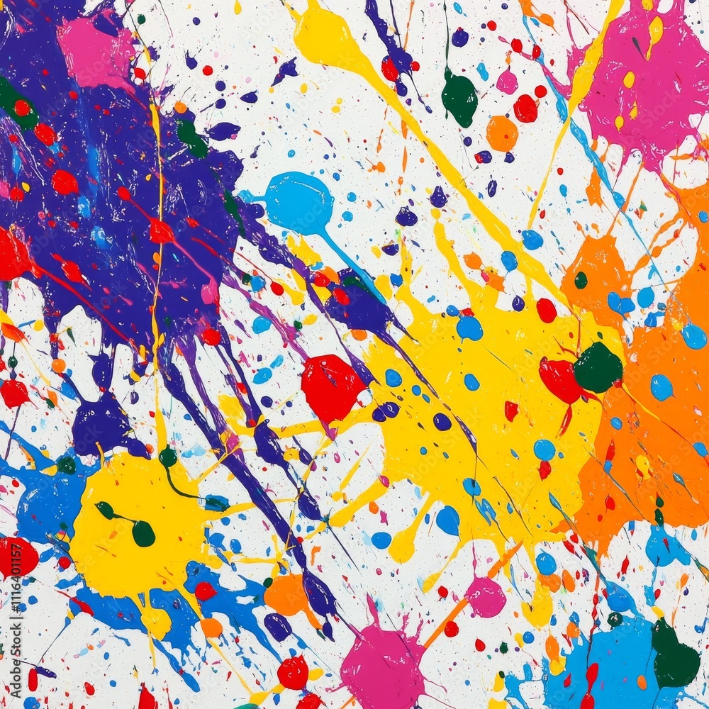 Poster seamless paint splatter pattern