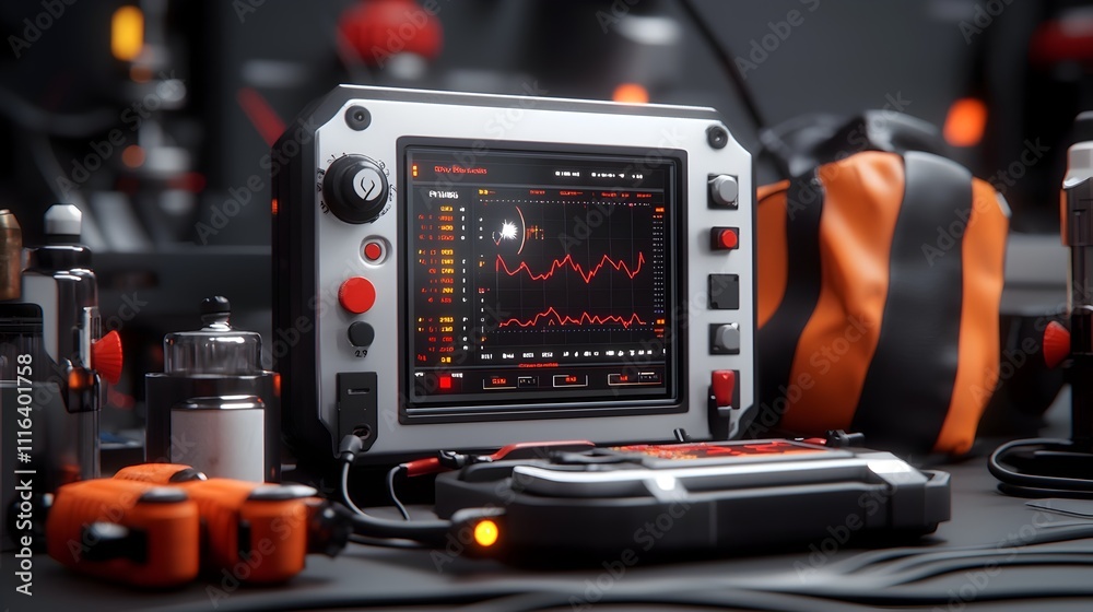 Poster cutting edge seismograph technology recording vital geologic activity data advanced scientific instr