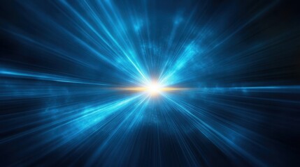 Obraz premium Abstract blue light beams cut through darkness, capturing a high-energy design full of dynamic motion