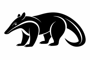 Fototapeta premium anteater line art silhouette vector illustration