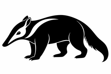 Obraz premium anteater line art silhouette vector illustration
