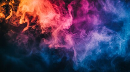 Colorful Smoke Patterns in Abstract Swirling Background Design