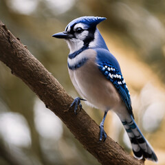 Blue Jay Bird Closeup