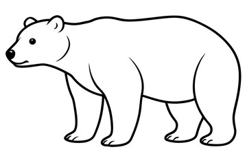 Fototapeta premium bear line art silhouette vector illustration
