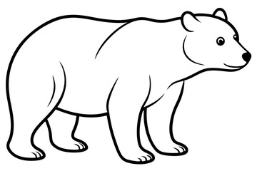 Obraz premium bear line art silhouette vector illustration