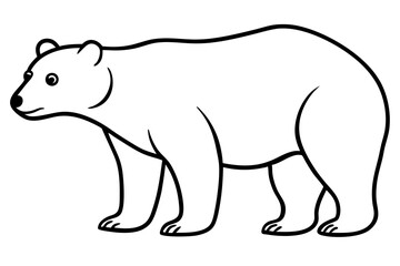 Obraz premium bear line art silhouette vector illustration