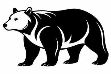 Obraz premium bear line art silhouette vector illustration